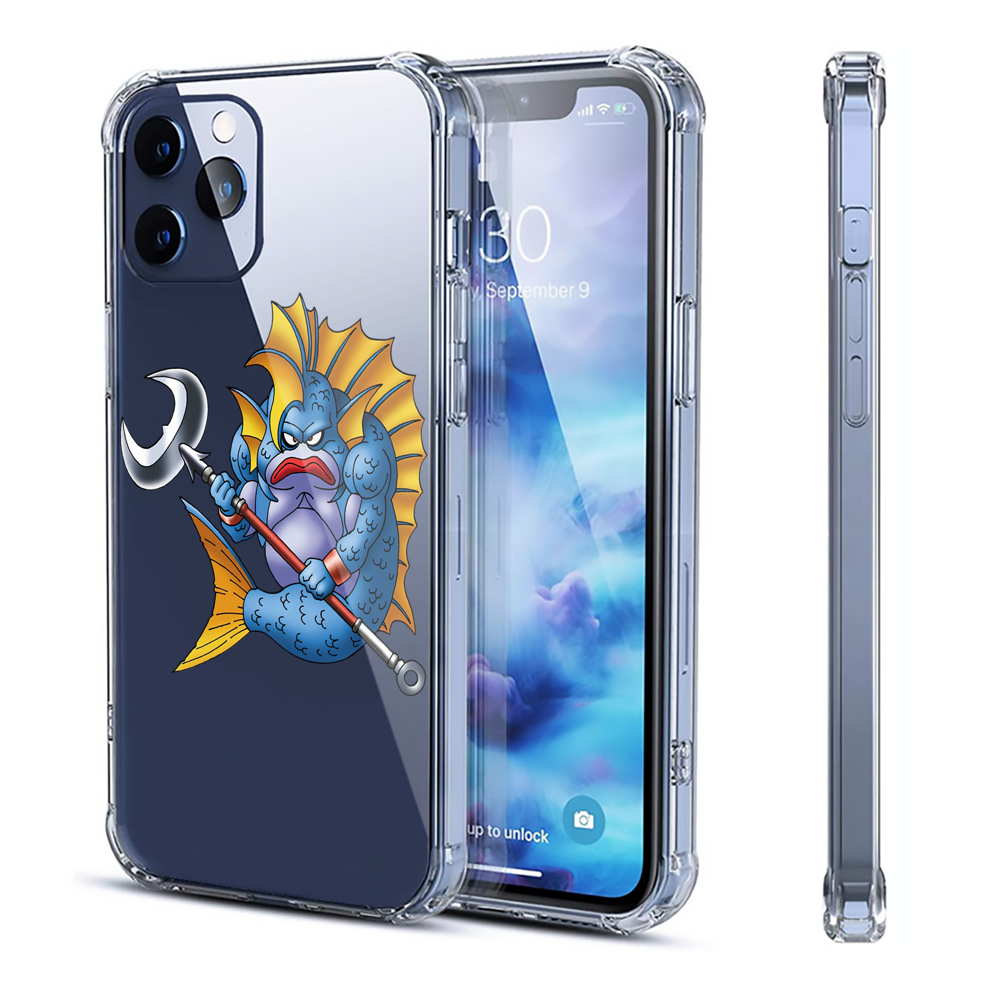 （画像用） ドラゴンクエスト Doragon Kuesuto Dragon Quest 【iPhone 12シリーズ対応】透明スマホケース（クリアソフトケース）